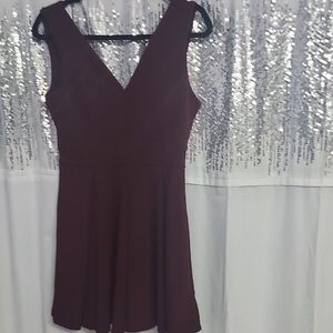 Haute Monde Deep Burgundy Mini Dress